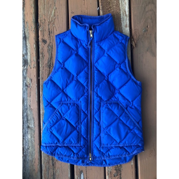 J. CREW Blue Quilted Puffer Puffy Vest (XS) - Picture 5 of 6